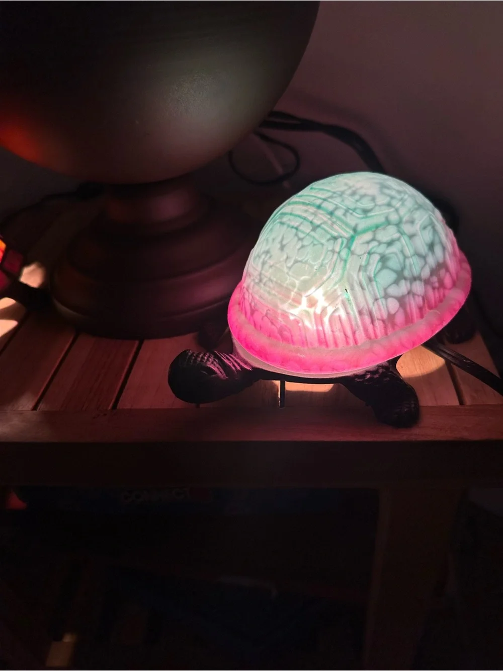 Turtle Shell LED Night Light - Pink and Mint Green